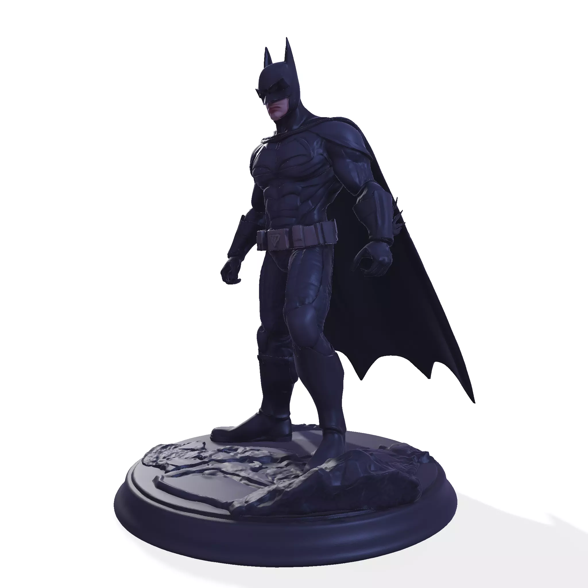 Dark Vigilante High-Poly 3D Print Figurine 3D print model_1
