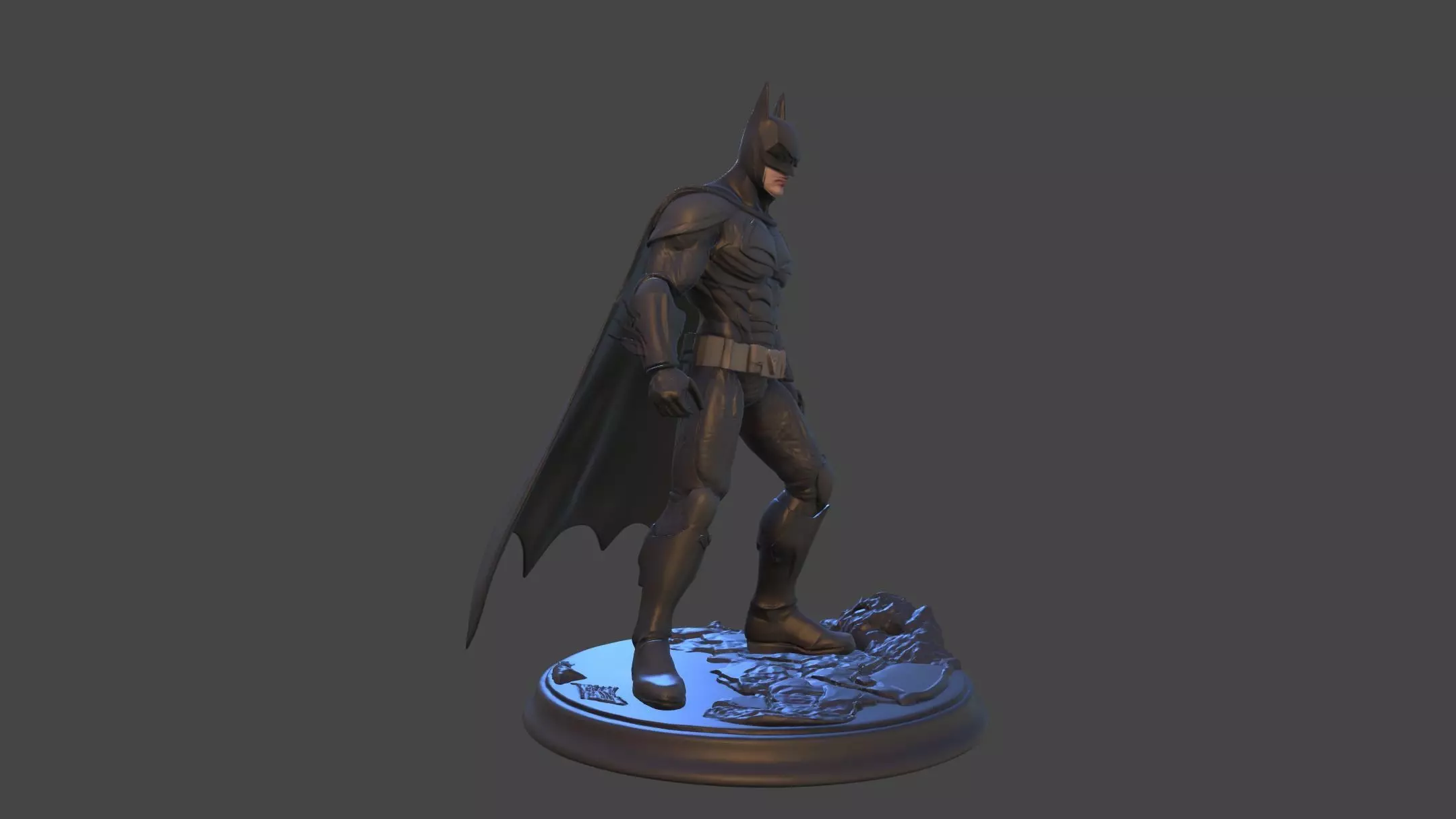 Dark Vigilante High-Poly 3D Print Figurine 3D print model_14