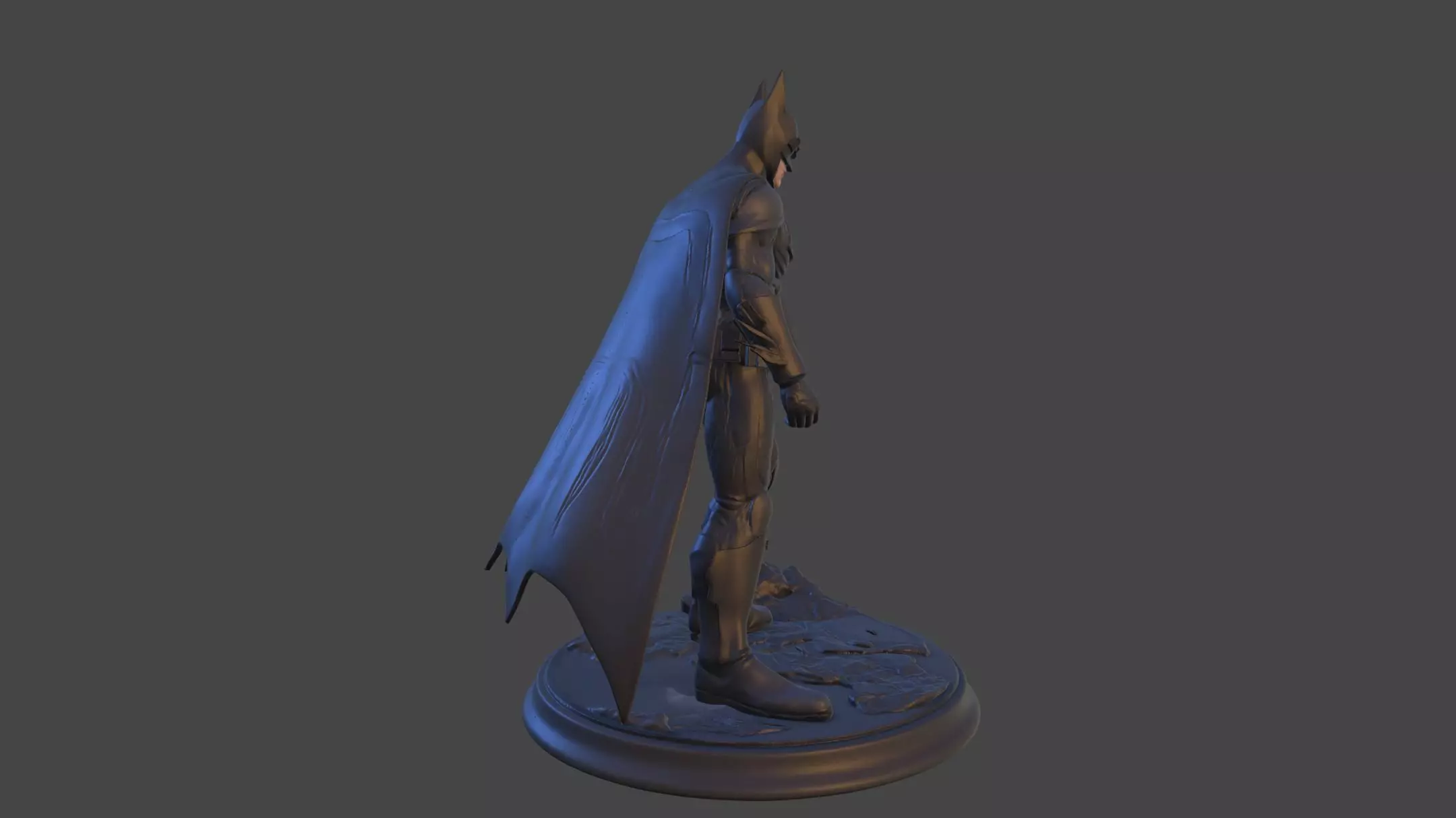 Dark Vigilante High-Poly 3D Print Figurine 3D print model_28
