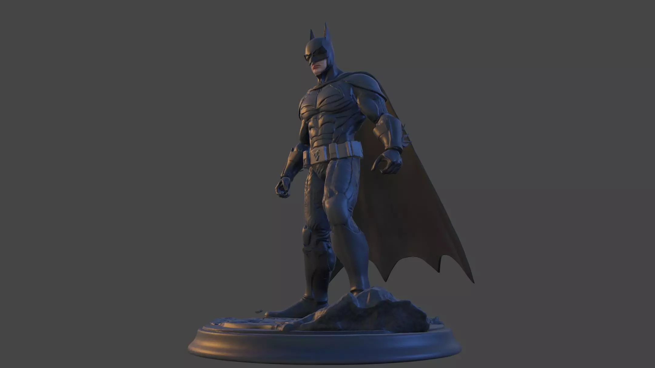 Dark Vigilante High-Poly 3D Print Figurine 3D print model_11