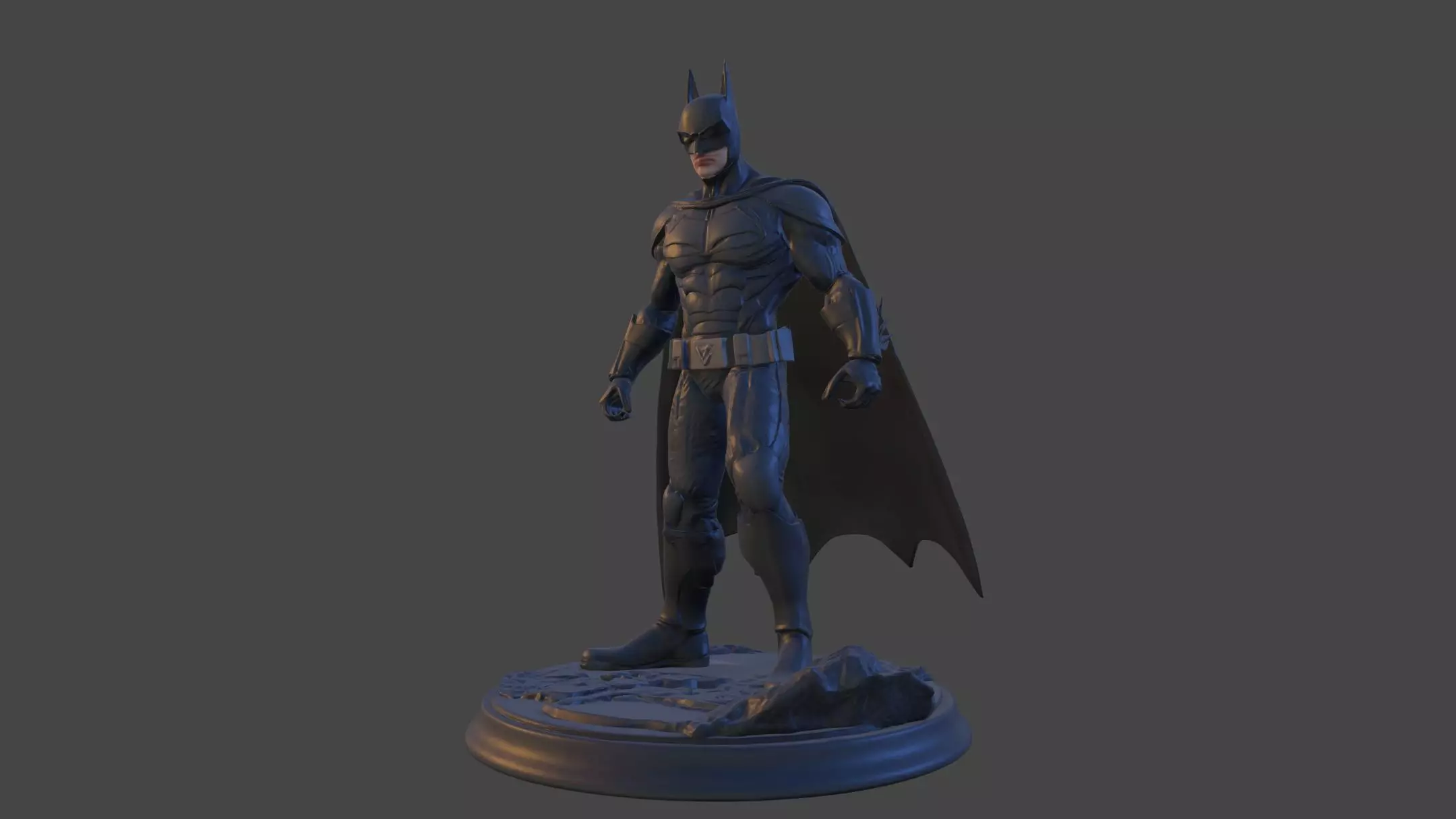 Dark Vigilante High-Poly 3D Print Figurine 3D print model_10