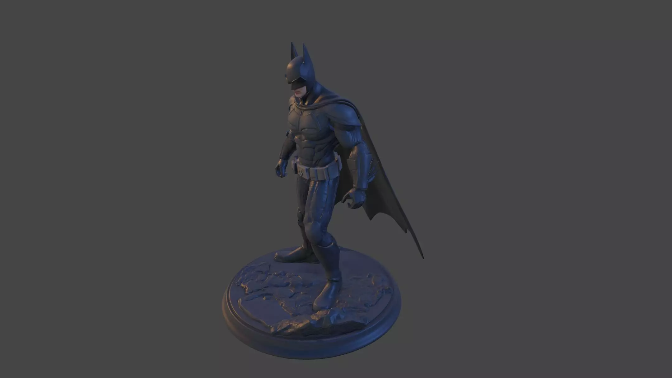 Dark Vigilante High-Poly 3D Print Figurine 3D print model_20