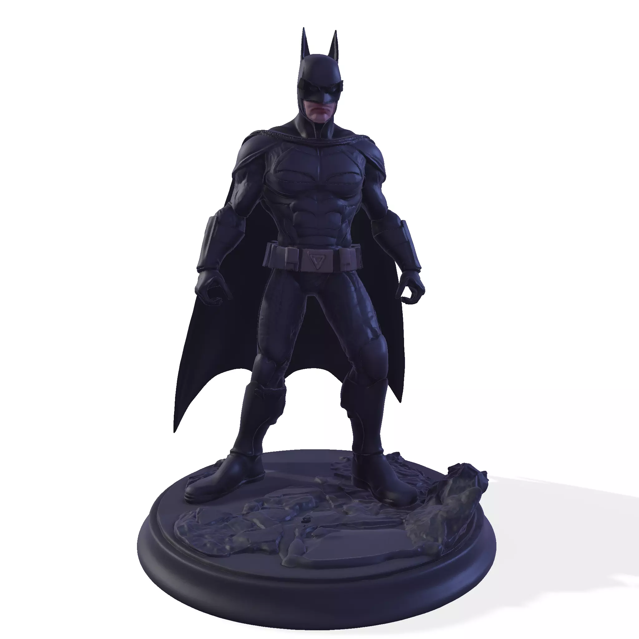 Dark Vigilante High-Poly 3D Print Figurine 3D print model_0