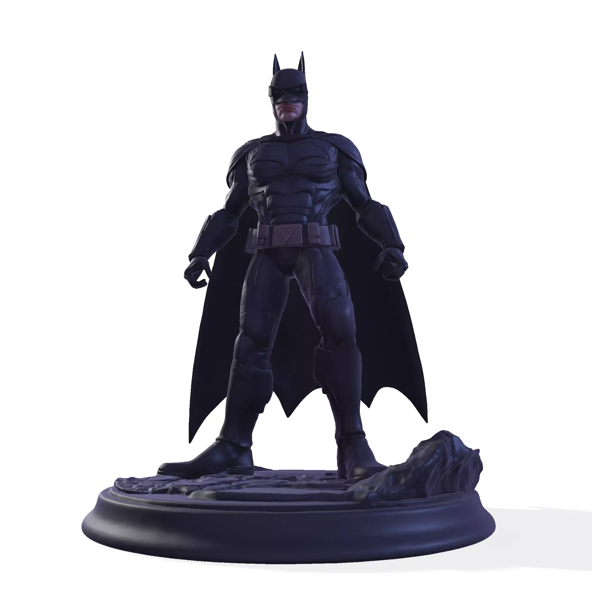 Dark Vigilante High-Poly 3D Print Figurine 3D print model_5