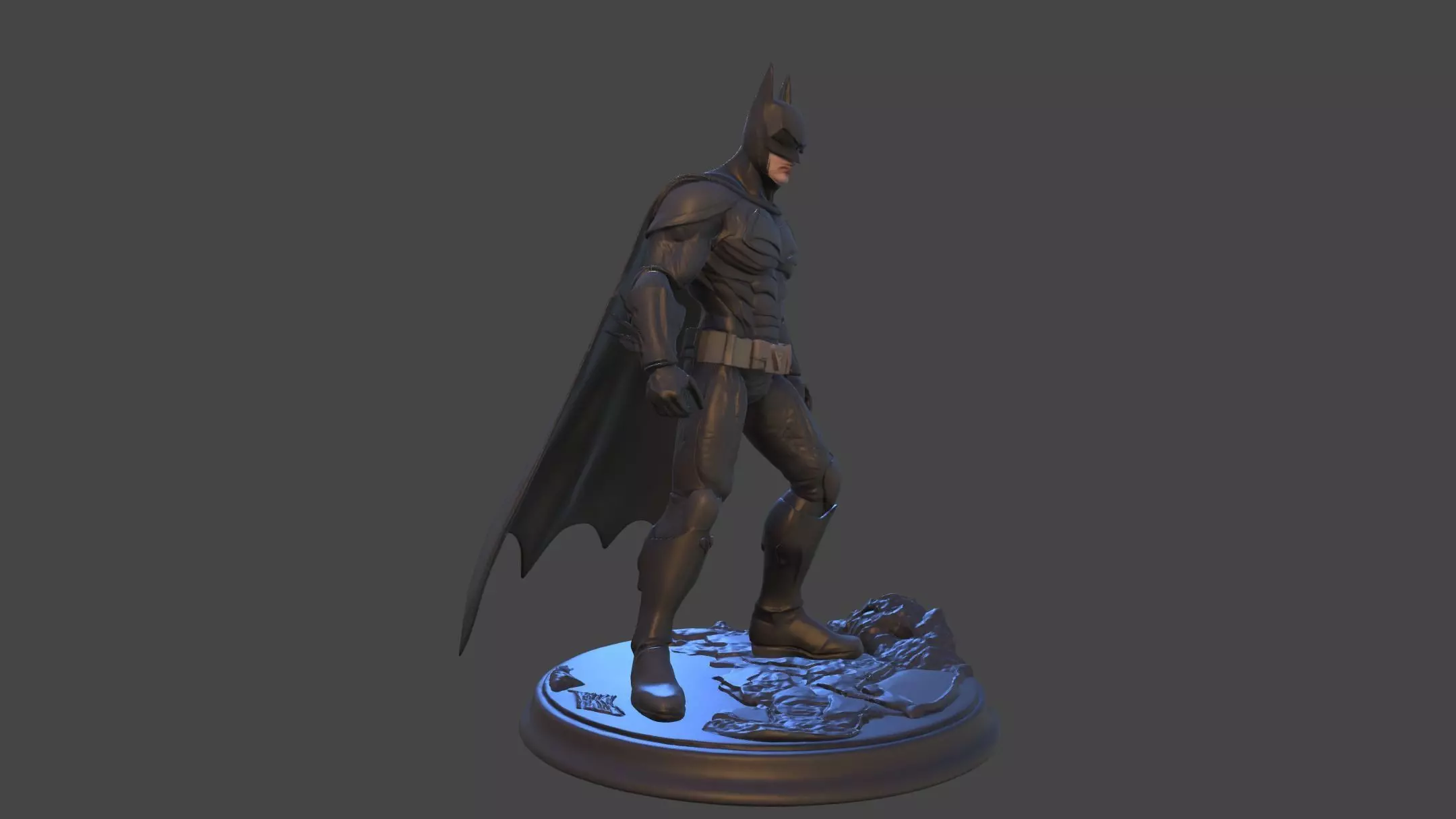 Dark Vigilante High-Poly 3D Print Figurine 3D print model_29