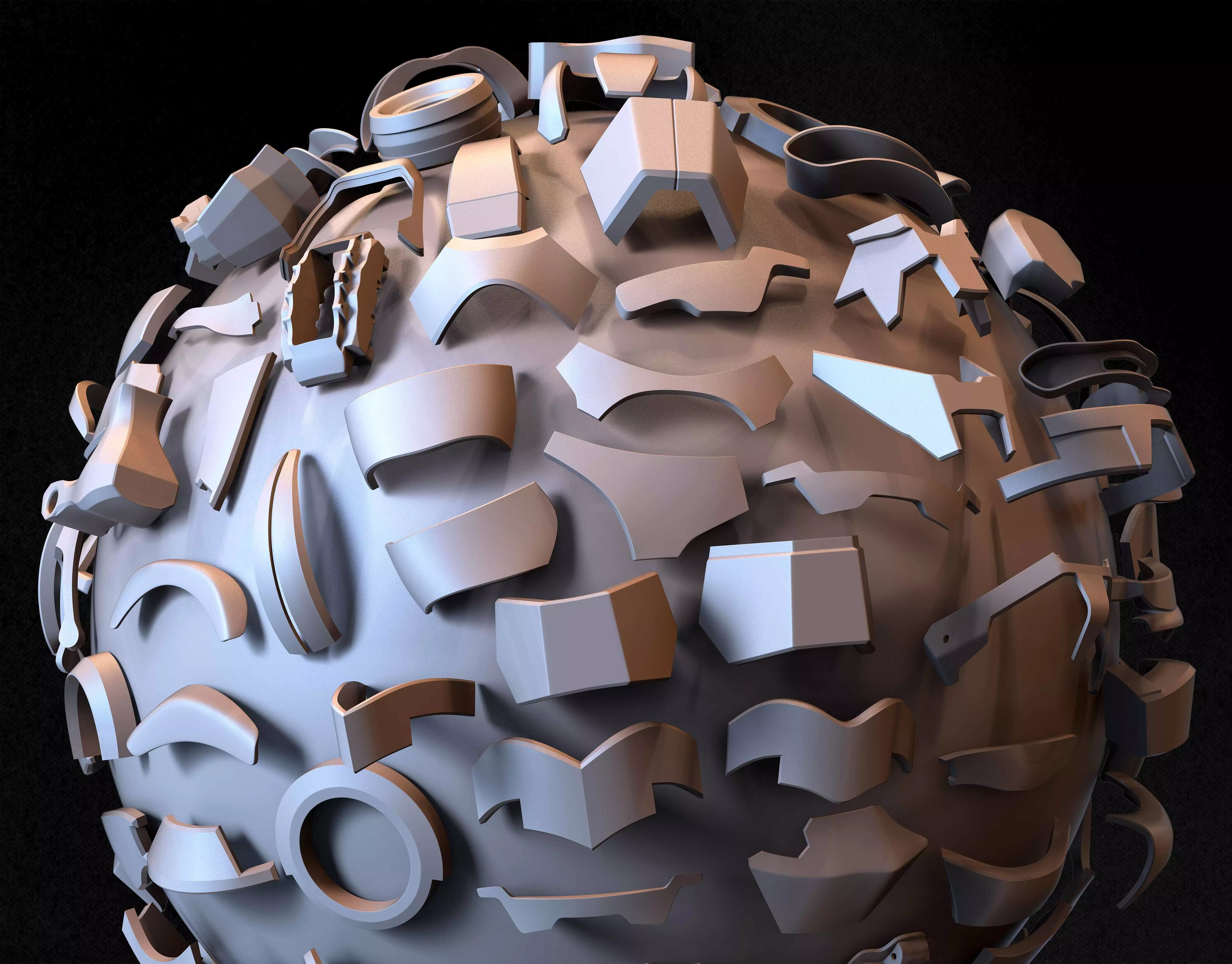 Hard Surface Mega Kit and IMM Brushes Volume 02 Low-poly 3D model_36