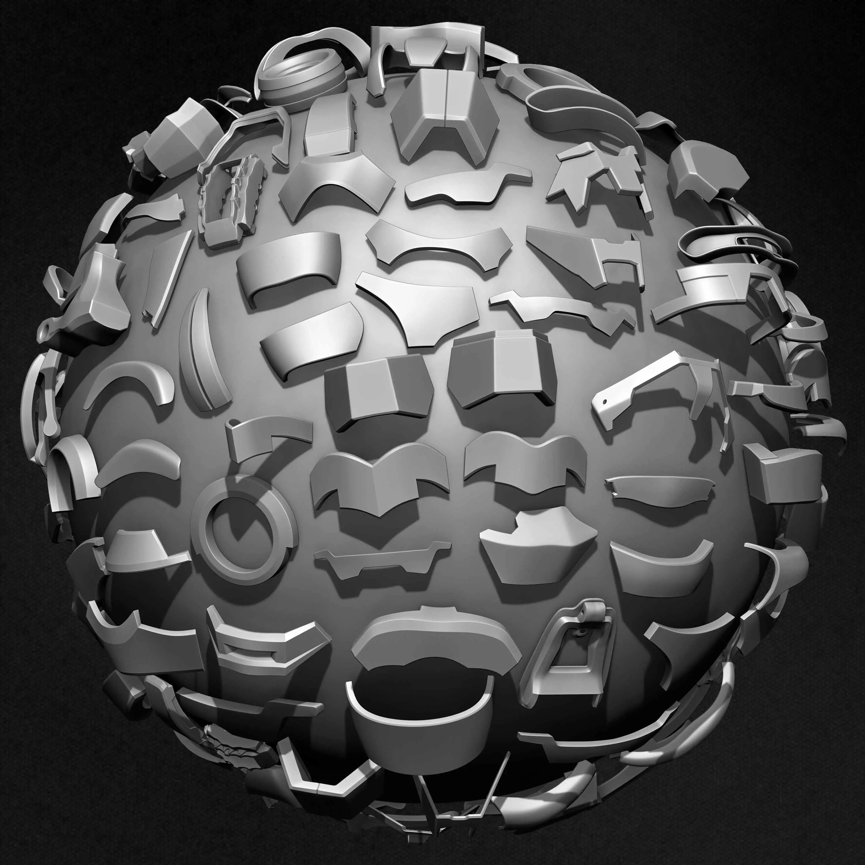 Hard Surface Mega Kit and IMM Brushes Volume 02 Low-poly 3D model_14