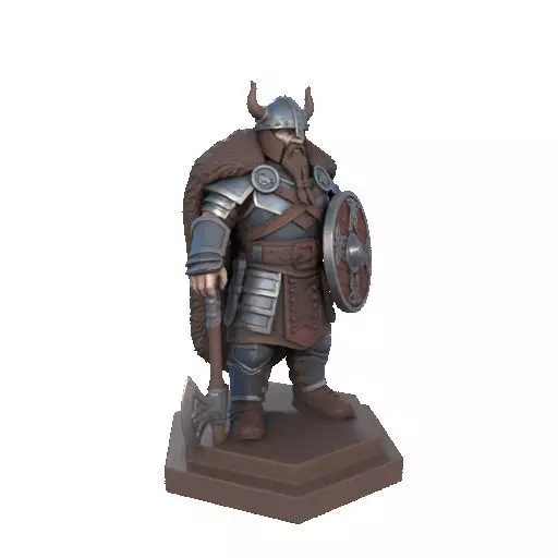 2708 Viking Warrior in Full Armor 3D Model fantasy 3D print model_13