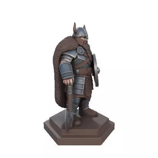 2708 Viking Warrior in Full Armor 3D Model fantasy 3D print model_15