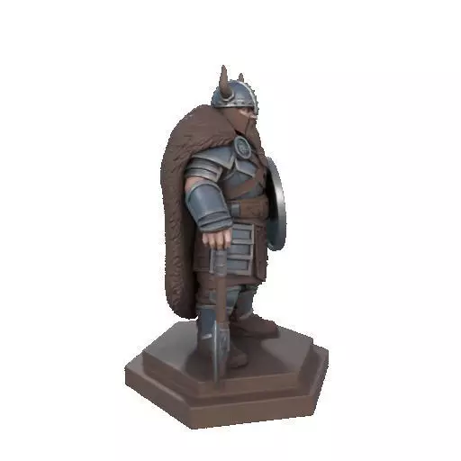 2708 Viking Warrior in Full Armor 3D Model fantasy 3D print model_16