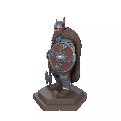 2708 Viking Warrior in Full Armor 3D Model fantasy 3D print model_35