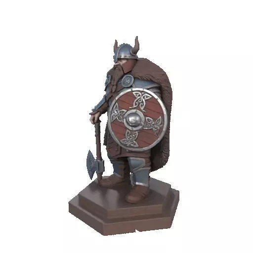 2708 Viking Warrior in Full Armor 3D Model fantasy 3D print model_36