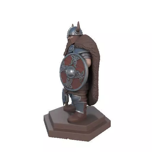 2708 Viking Warrior in Full Armor 3D Model fantasy 3D print model_34