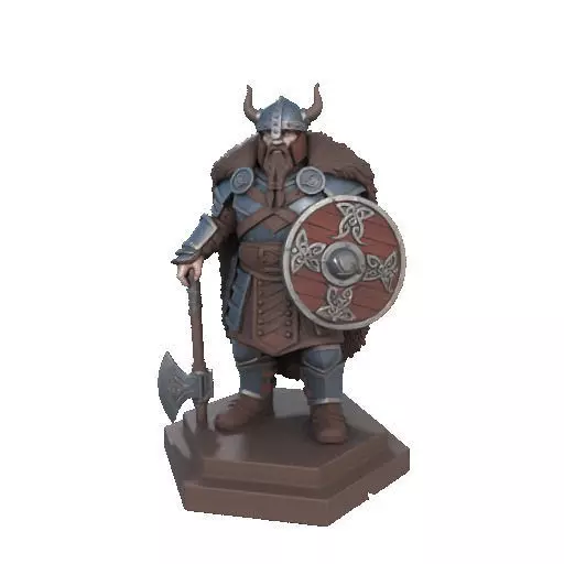 2708 Viking Warrior in Full Armor 3D Model fantasy 3D print model_39