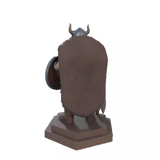 2708 Viking Warrior in Full Armor 3D Model fantasy 3D print model_27