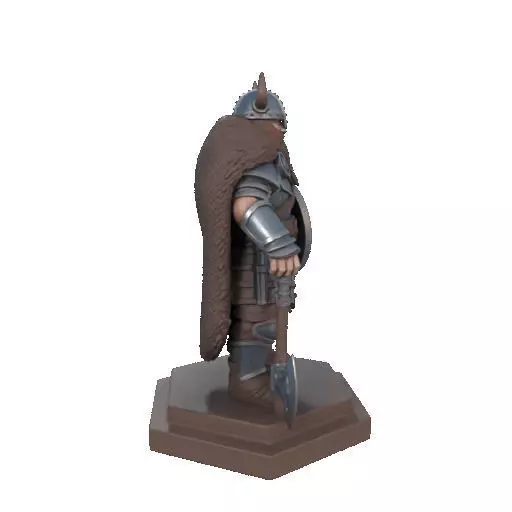 2708 Viking Warrior in Full Armor 3D Model fantasy 3D print model_18