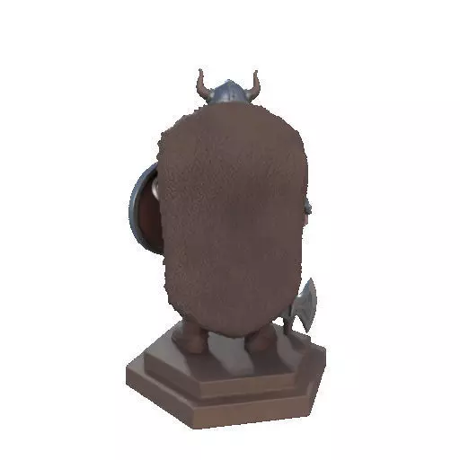 2708 Viking Warrior in Full Armor 3D Model fantasy 3D print model_26