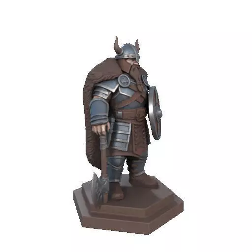 2708 Viking Warrior in Full Armor 3D Model fantasy 3D print model_14