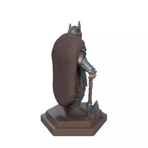 2708 Viking Warrior in Full Armor 3D Model fantasy 3D print model_20