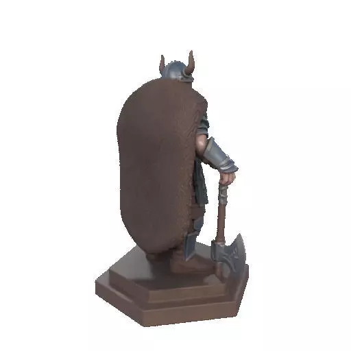 2708 Viking Warrior in Full Armor 3D Model fantasy 3D print model_21