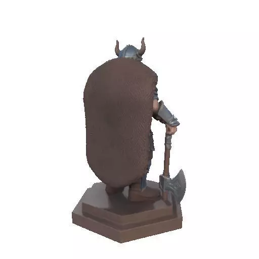 2708 Viking Warrior in Full Armor 3D Model fantasy 3D print model_22