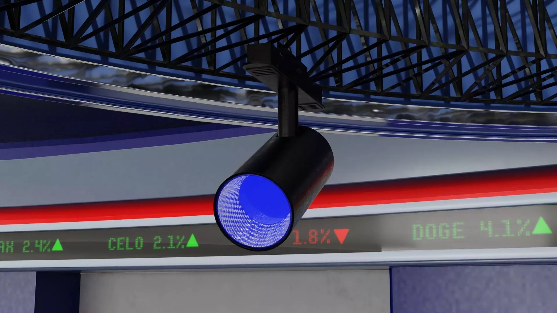 Virtual TV News Studio 3D model_13