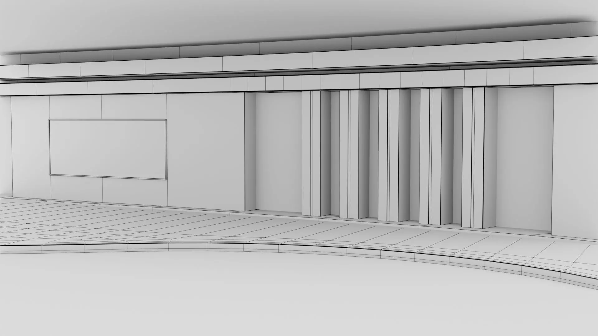 Virtual TV News Studio 3D model_16