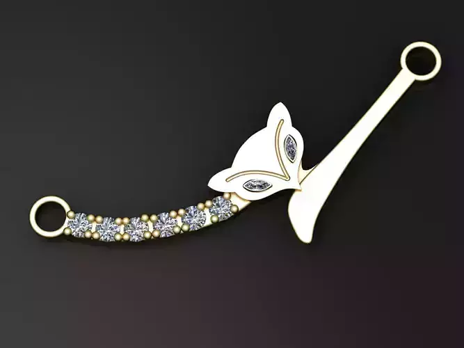 Diamond Fox Bracelet Connector