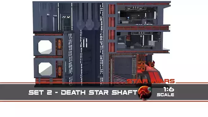 Set 2 - Death Star Shaft 1-6 Scale 3D Model Collection Set 2 - Death Star Shaft 1-6 Scale 3D Model Collection