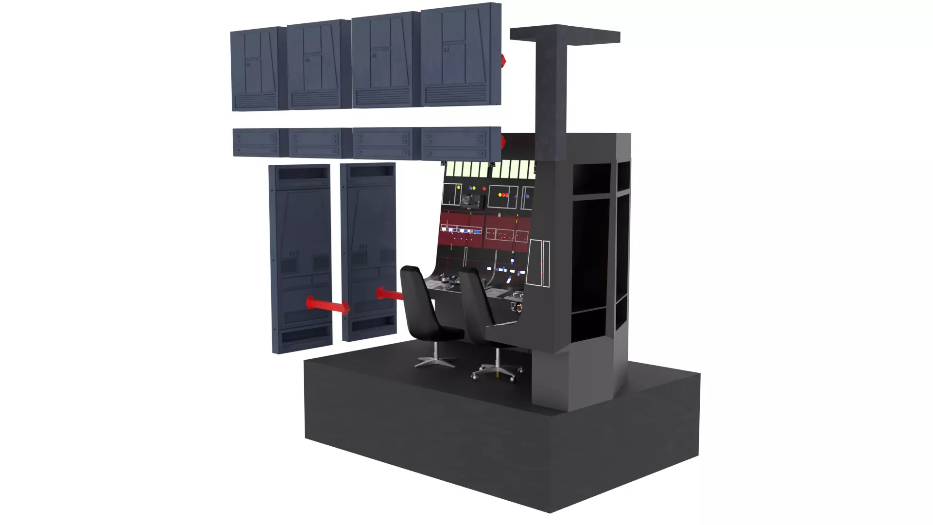 Set 2 - Death Star Shaft 1-6 Scale 3D Model Collection_65