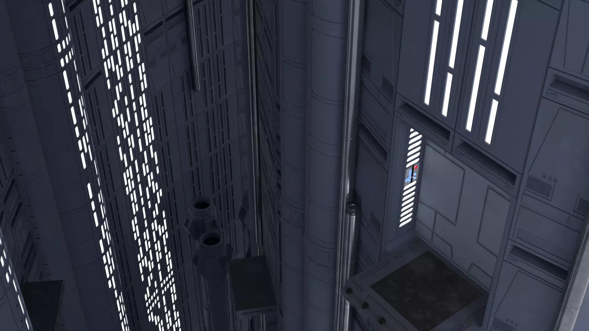 Set 2 - Death Star Shaft 1-6 Scale 3D Model Collection_1