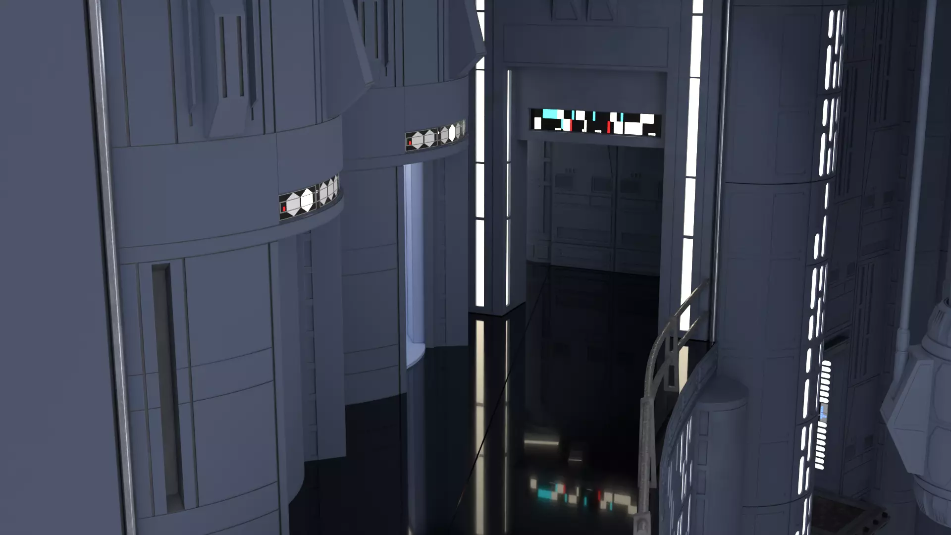 Set 2 - Death Star Shaft 1-6 Scale 3D Model Collection_14