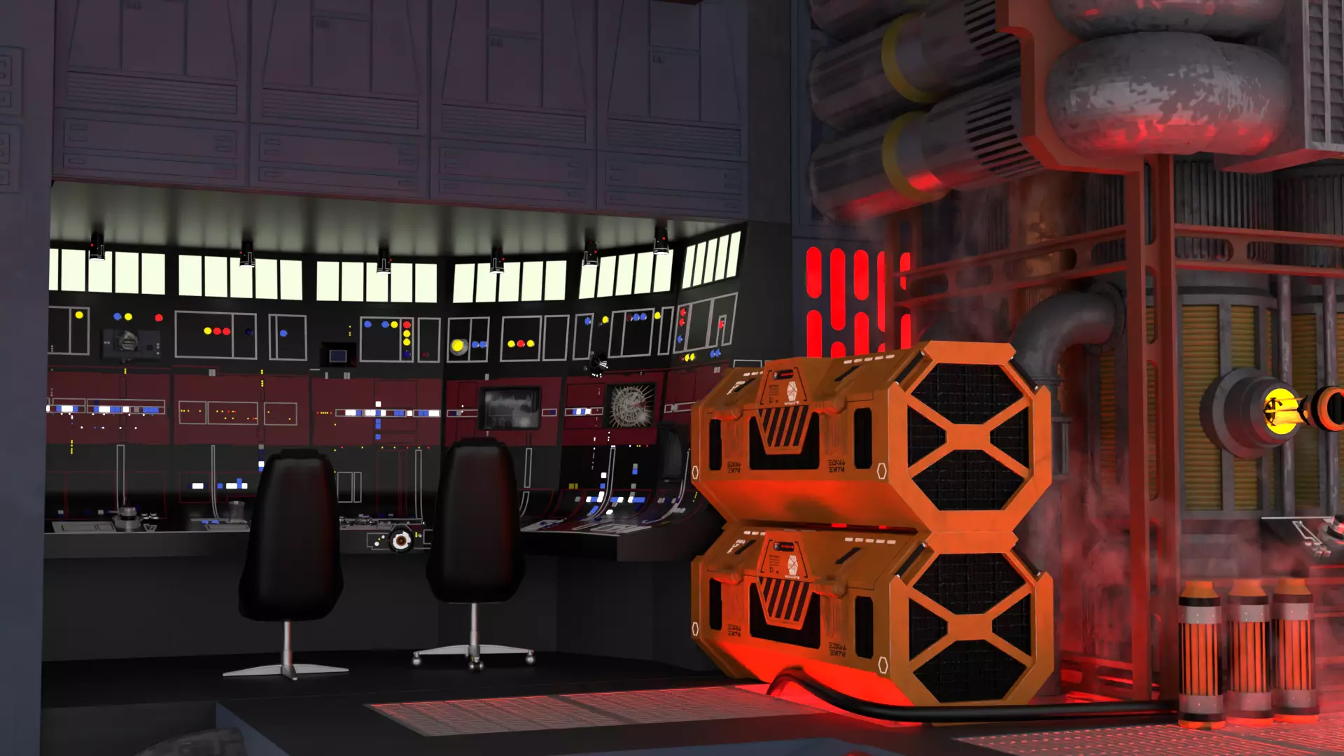 Set 2 - Death Star Shaft 1-6 Scale 3D Model Collection_13