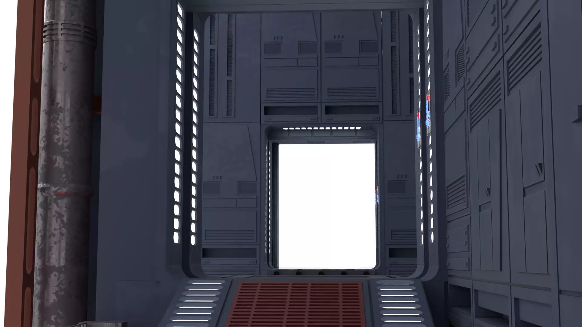 Set 2 - Death Star Shaft 1-6 Scale 3D Model Collection_3