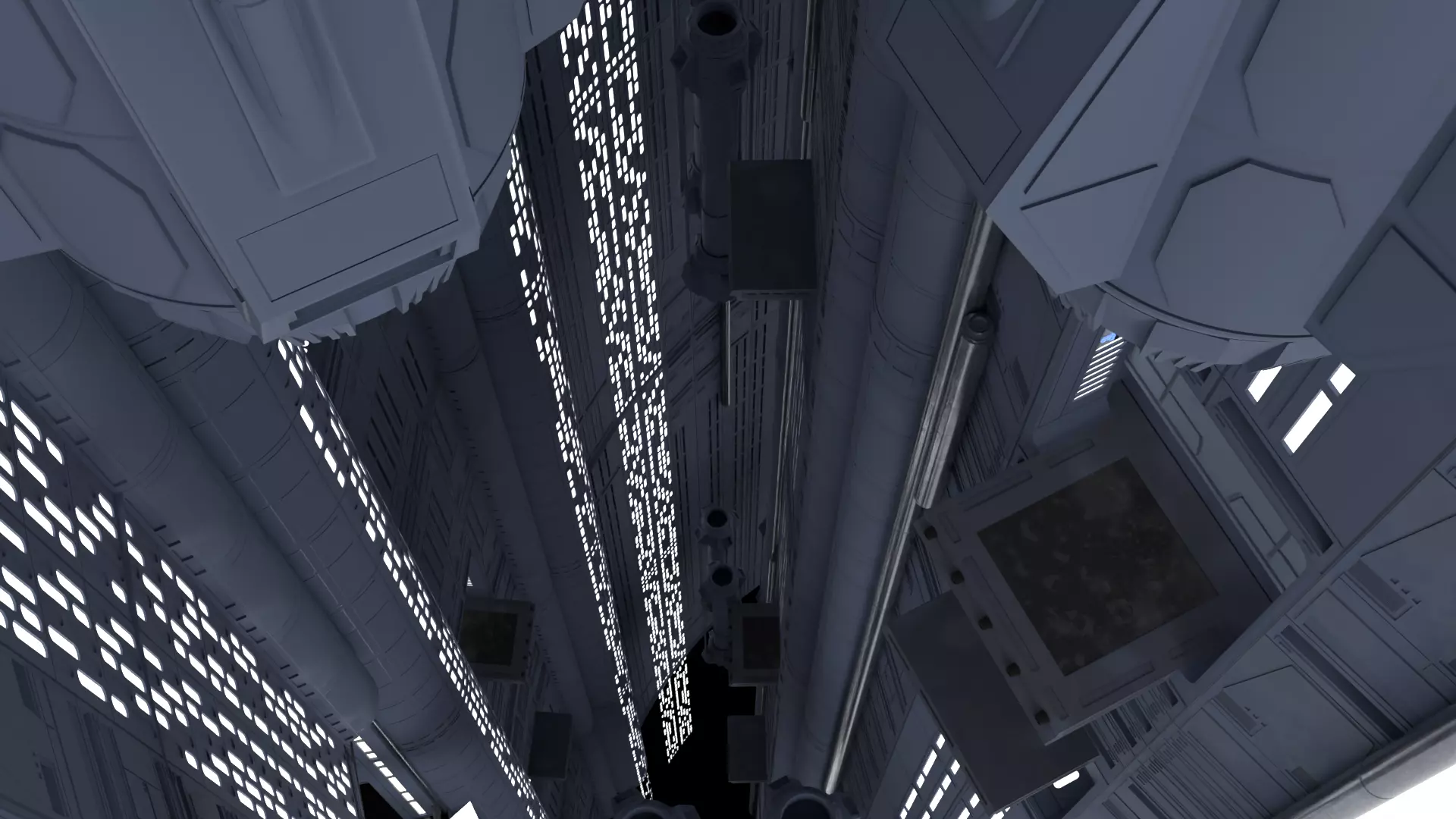 Set 2 - Death Star Shaft 1-6 Scale 3D Model Collection_7