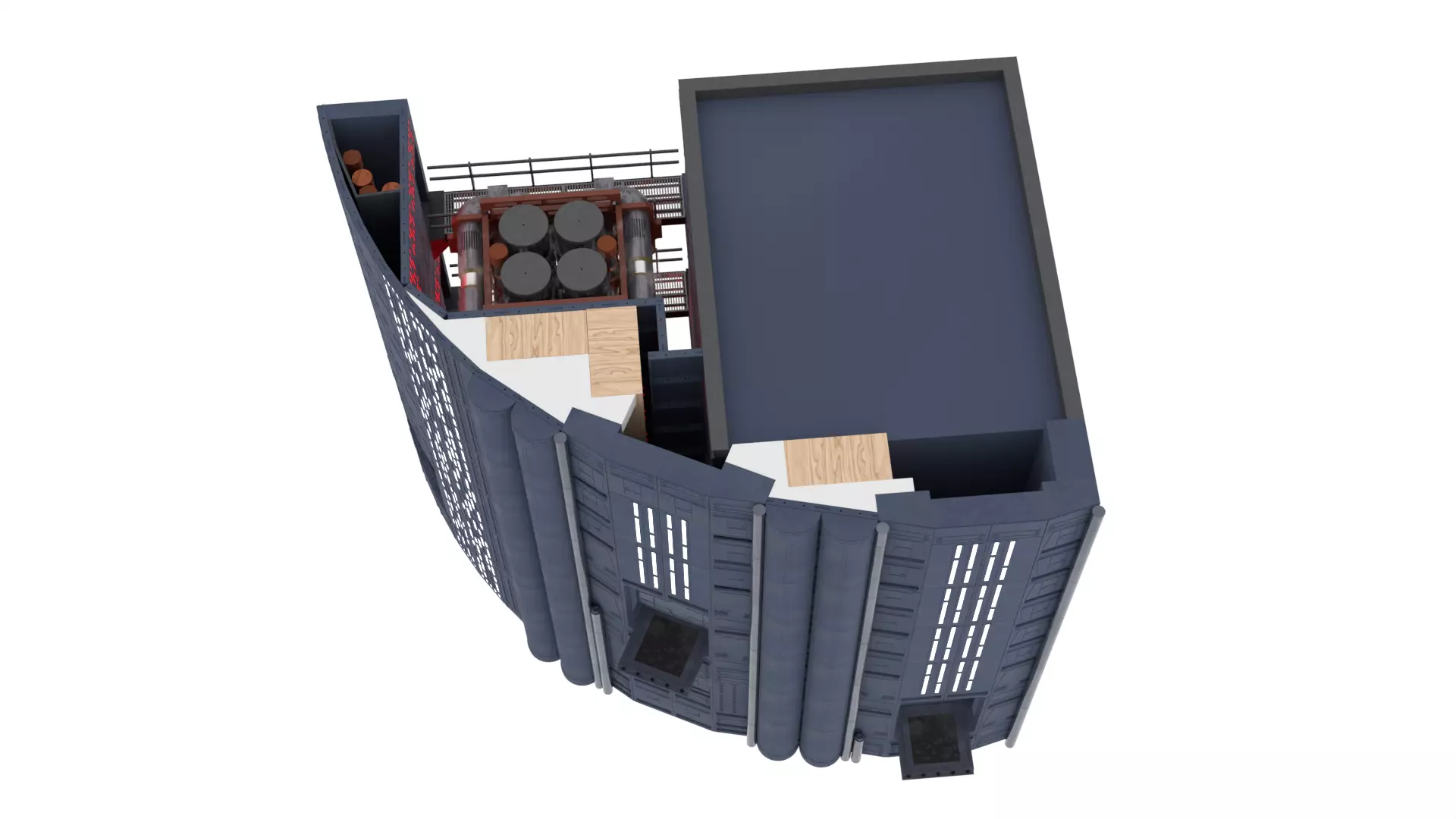 Set 2 - Death Star Shaft 1-6 Scale 3D Model Collection_75