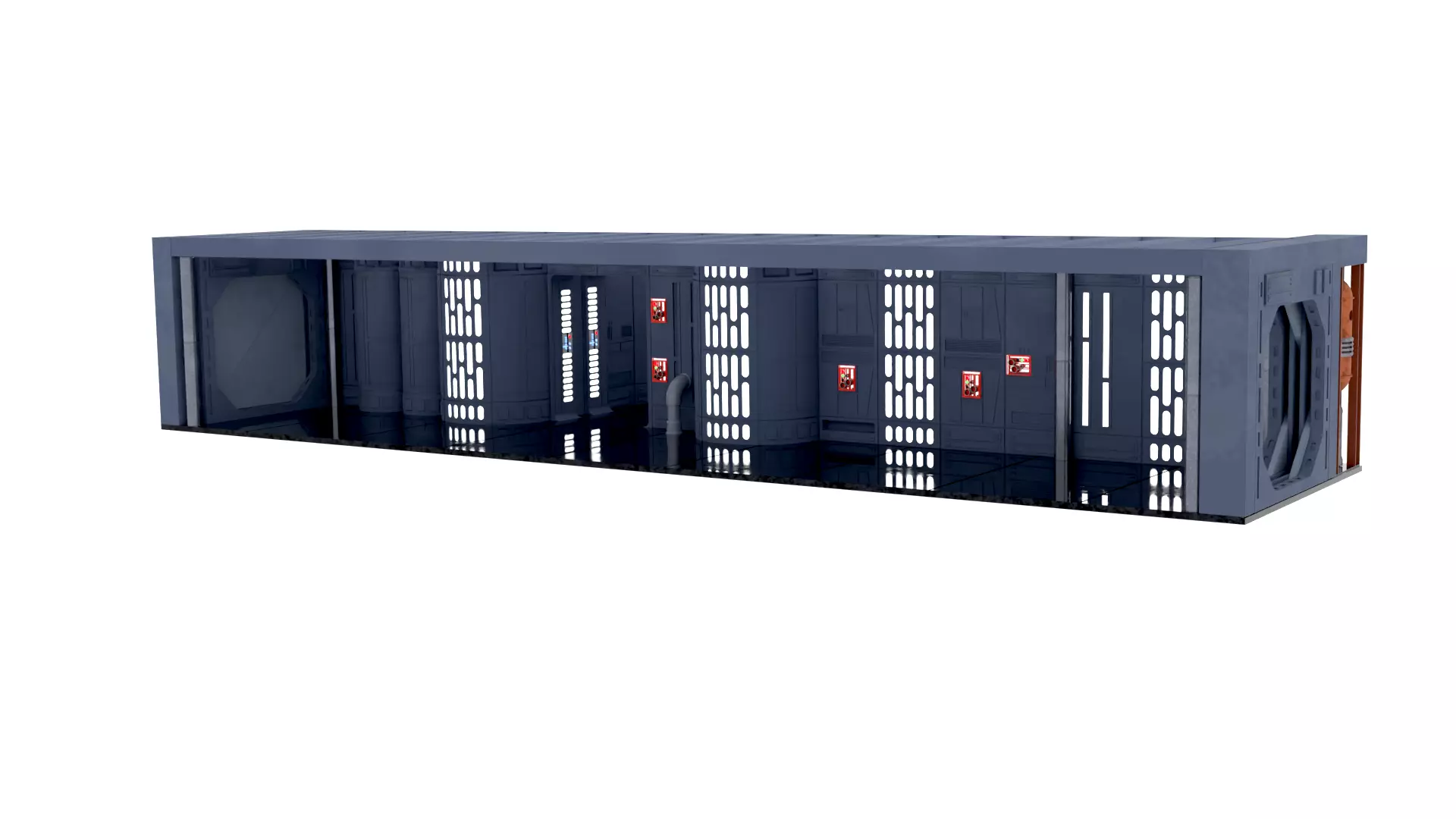 Set 2 - Death Star Shaft 1-6 Scale 3D Model Collection_30