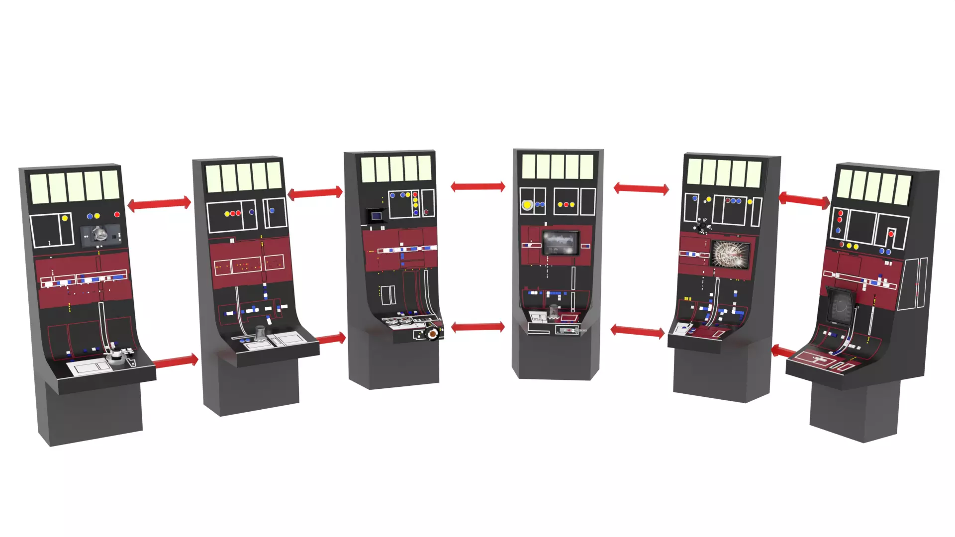 Set 2 - Death Star Shaft 1-6 Scale 3D Model Collection_67