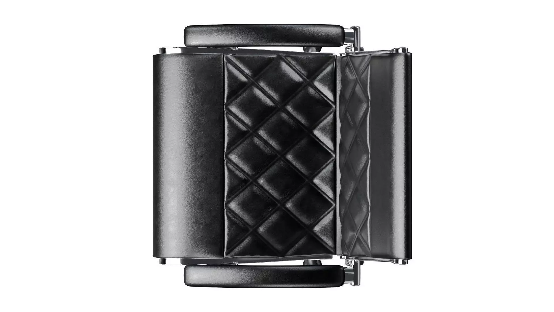 Swivel Office Chair with Chrome Base and Arms 3D model_3