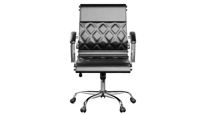 Swivel Office Chair with Chrome Base and Arms