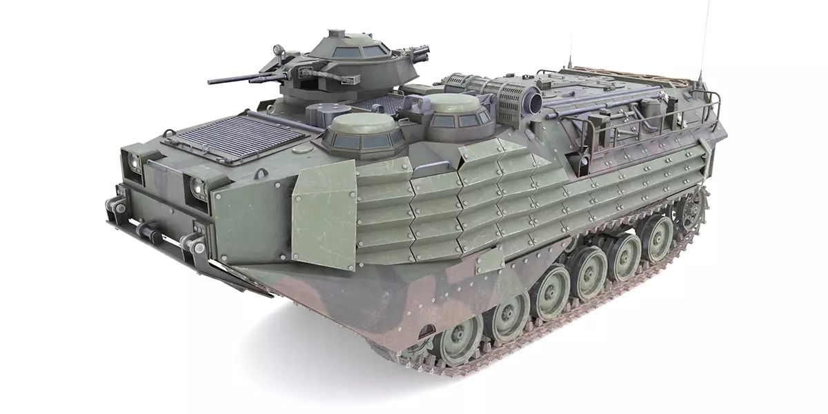 Assault Amphibious Vehicle AAVP 7A1 Free low-poly 3D model_1