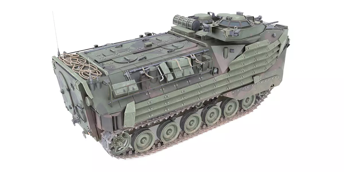 Assault Amphibious Vehicle AAVP 7A1 Free low-poly 3D model_2