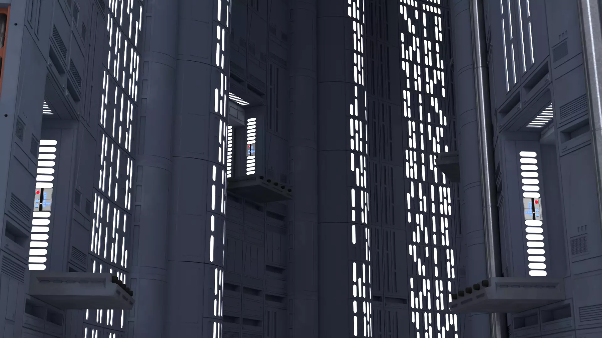 Set 2 - Death Star Shaft 1-12 Scale 3D Model Collection_17