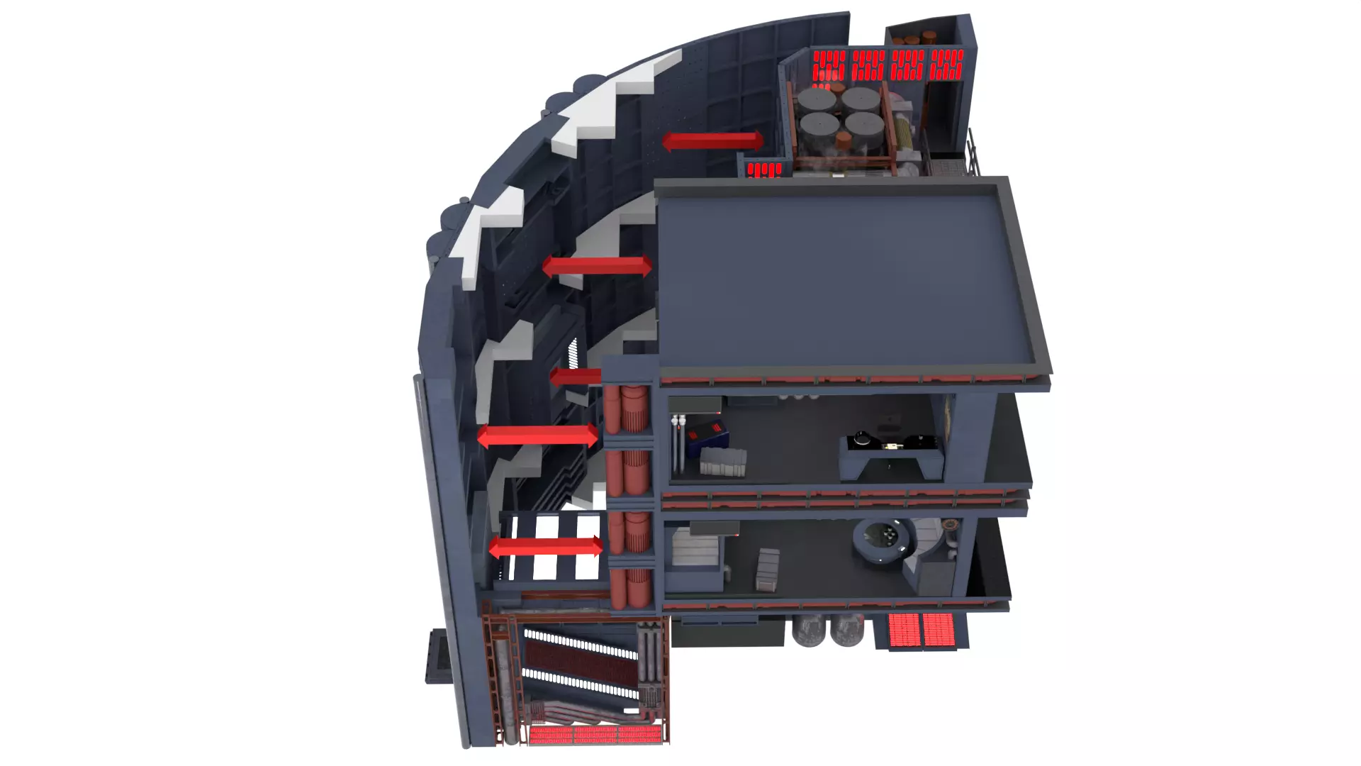 Set 2 - Death Star Shaft 1-12 Scale 3D Model Collection_72