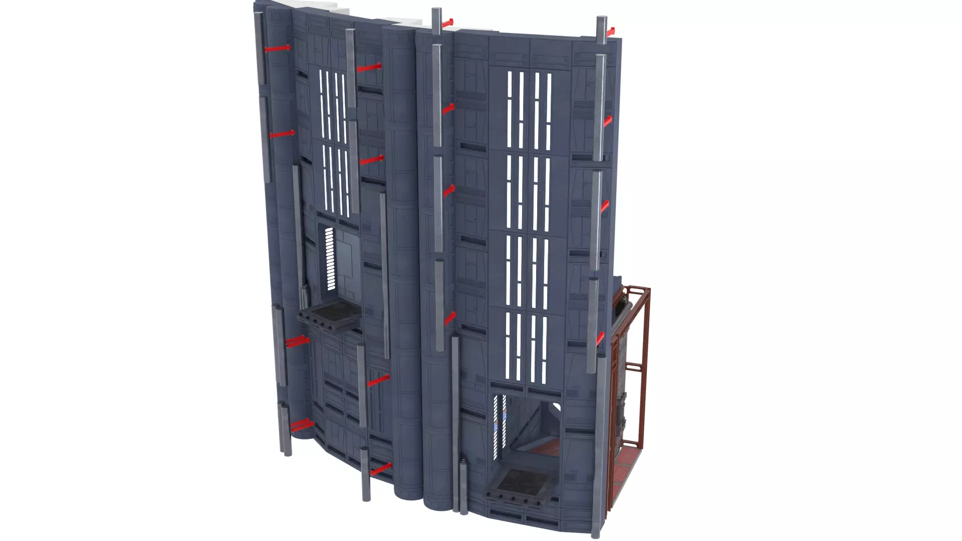 Set 2 - Death Star Shaft 1-12 Scale 3D Model Collection_75