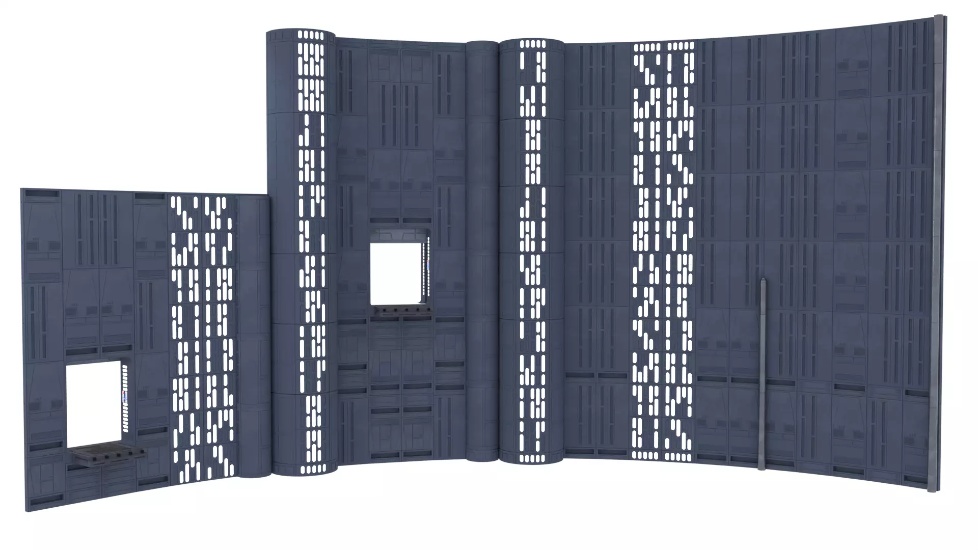 Set 2 - Death Star Shaft 1-12 Scale 3D Model Collection_46