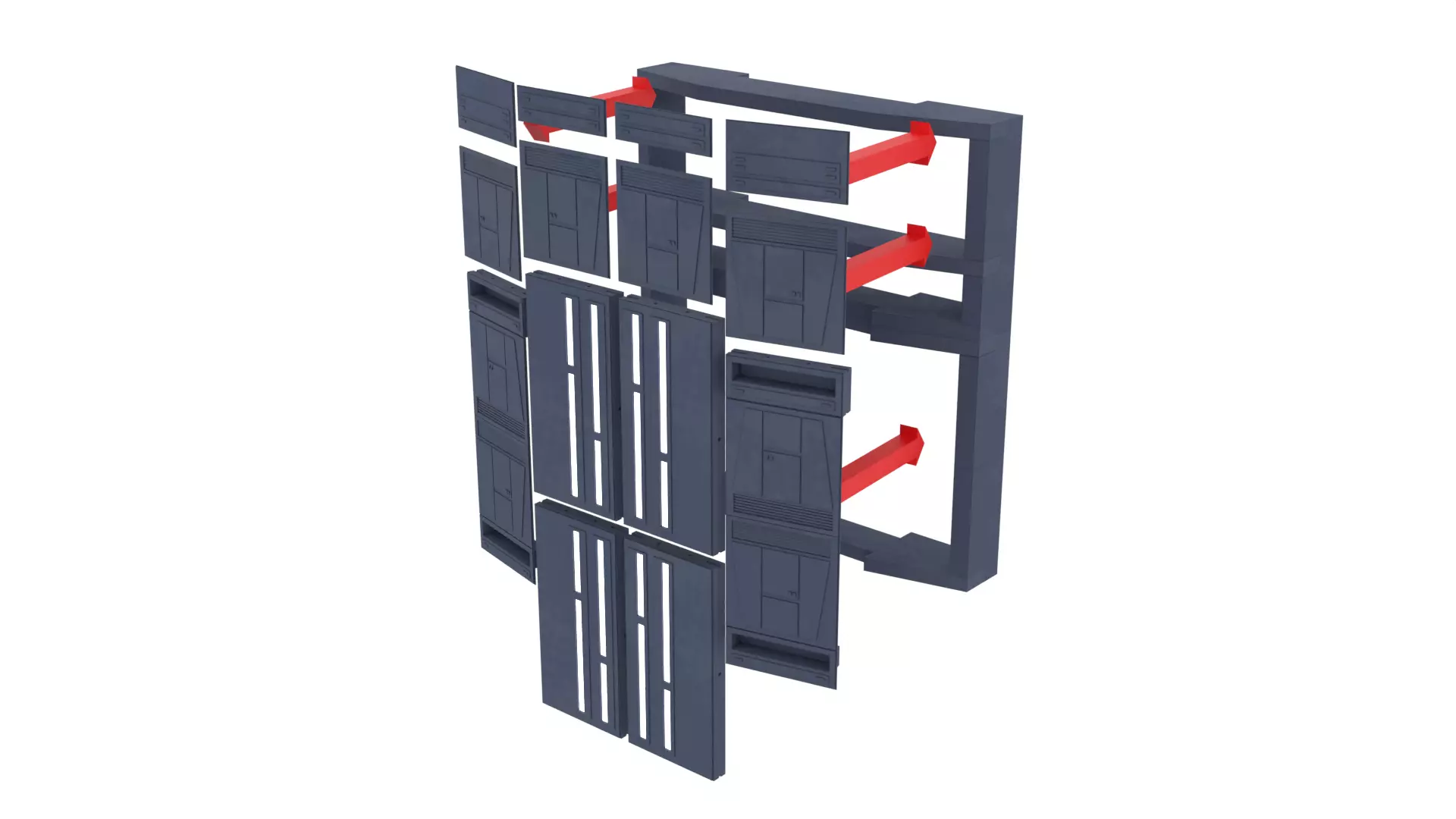 Set 2 - Death Star Shaft 1-12 Scale 3D Model Collection_82