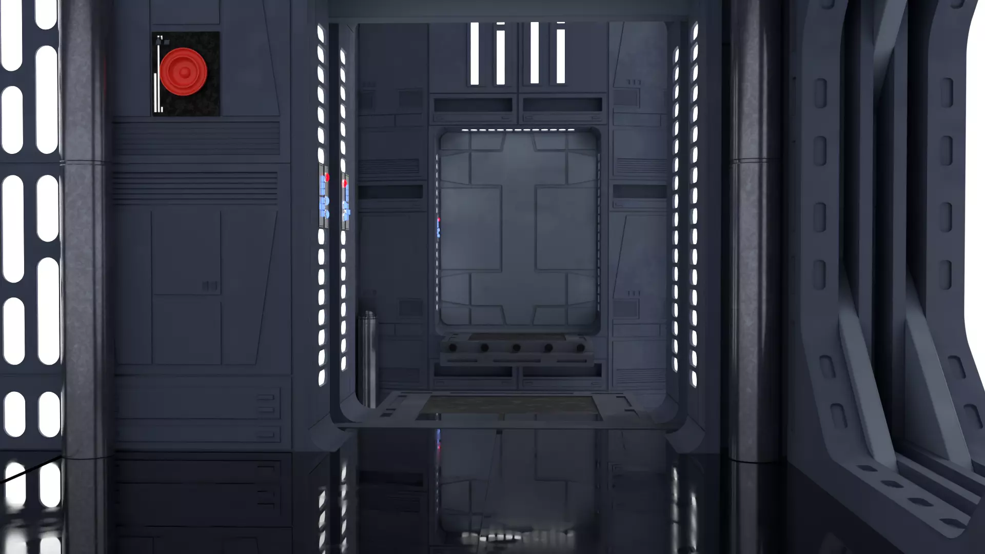 Set 2 - Death Star Shaft 1-12 Scale 3D Model Collection_5