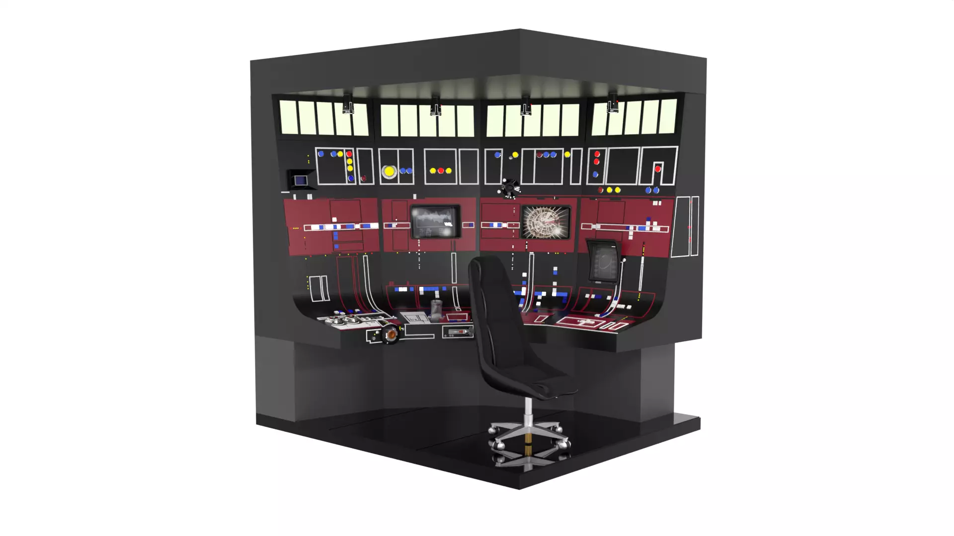 Set 2 - Death Star Shaft 1-12 Scale 3D Model Collection_25