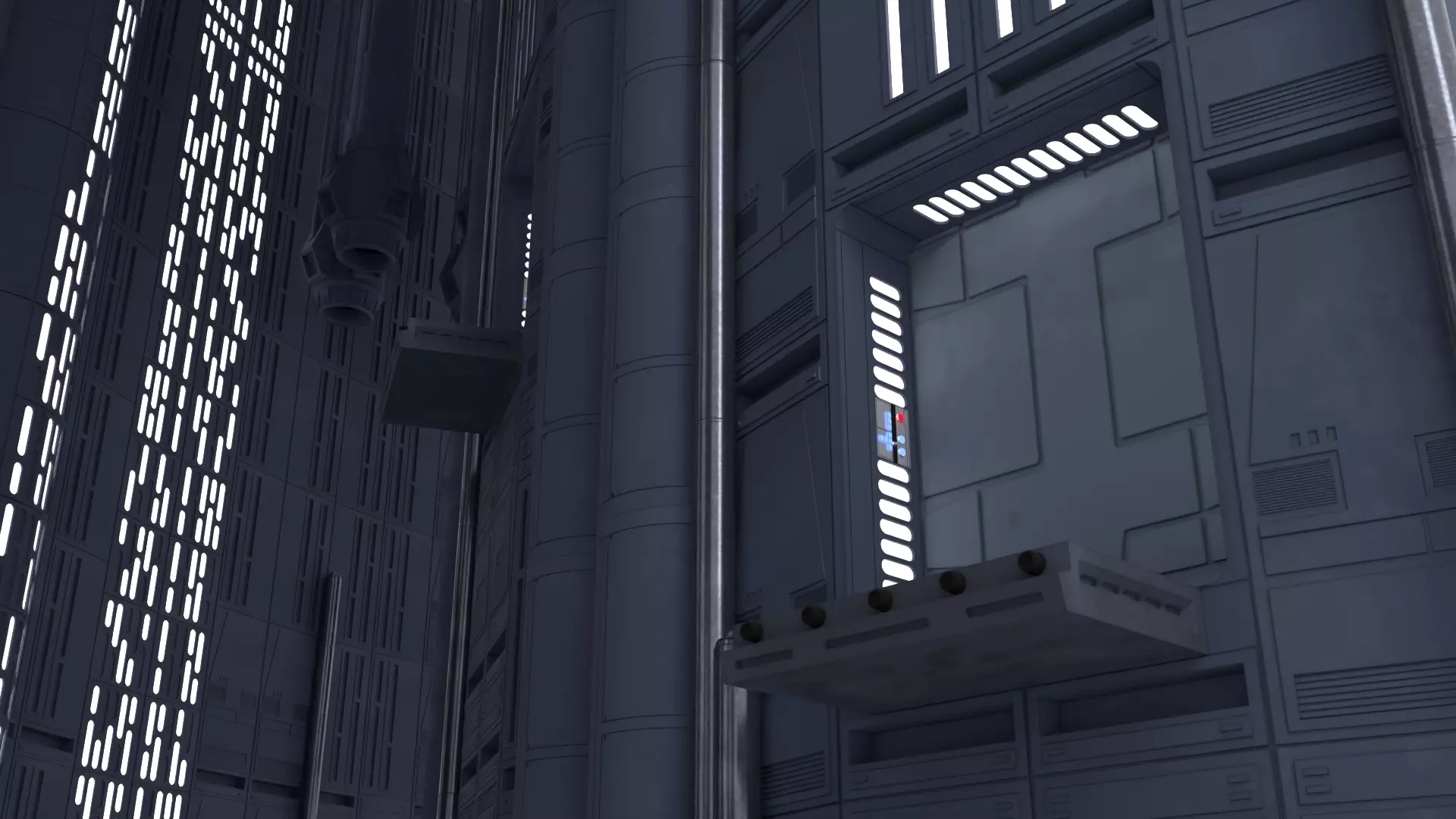 Set 2 - Death Star Shaft 1-12 Scale 3D Model Collection_6